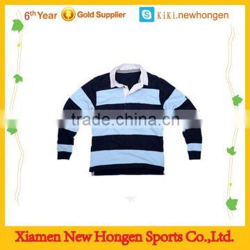 Sublimation Long sleeve striped rugby jersey plus size