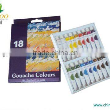 18 colors gouache paint set