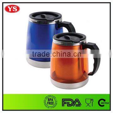 16 oz insulated SS Plastic Exterior Travel Mug