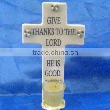 Porcelain Cross Candle holder