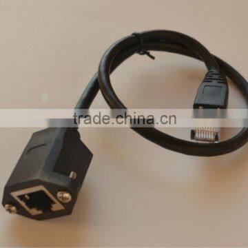 40CM Ethernet Panel Mount RJ45 Extension Network Cable