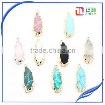 DIY agate gemstones stones pendant fashion jewelry for women