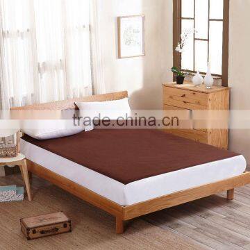 TPU Laminated Waterproof Brown Queen Polar Fleece Fitted Sheets