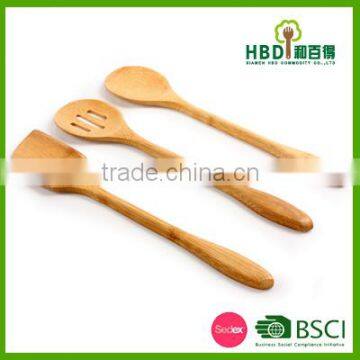 Bamboo Kitchen Ustensil With Slot Wooden Kitchen Cooking Spoons