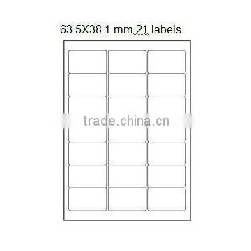 Self Adhesive White Address Label 63.5x38.1mm