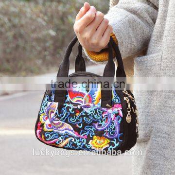 Single Strap Women Shoulder Bag/handbags With Long Strap Embroidery