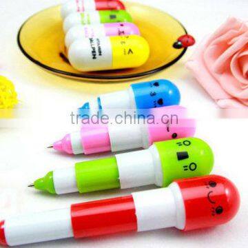 Creative Telescopic pill pen,Capsule ballpoint pen,Vitamin ball pen