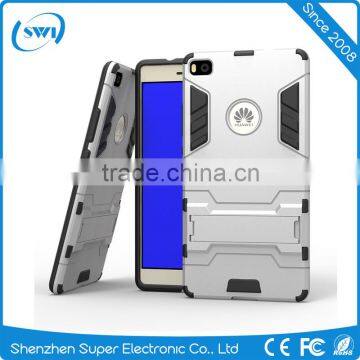 Wholesale Price 2 in 1 Shockproof PC+TPU Kickstand Cover Case for Huawei P8