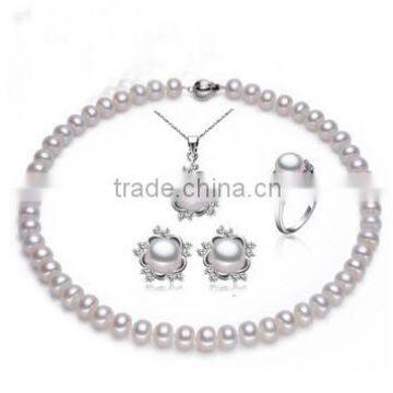 Hot Sale Wholesale Custume Pearl Set, Baroque Pearl Jewelry Pearl Set