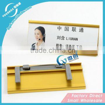 Cloth Aluminium Breast Name Plates with Safety Pin