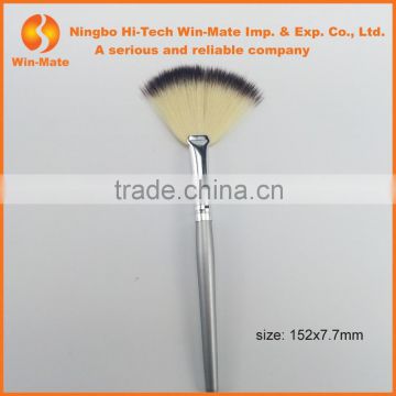 Wholesale silver Handle Facial Fan Cleaning Brush with High Quality Synthetic Hair