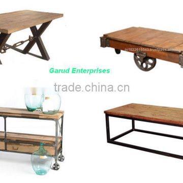 INDUSTRIAL Furniture Coffee, Dining, Console TABLE set, Industrial Furniture mango wood furniture Collection