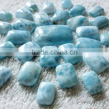 13x18mm larimar stone beads,natural larimar rectangle cabochon