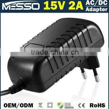 15V 2A AC DC Adapter 100-240V 50-60Hz AC Adapter 15V 2A Swithcing Power Supply 15V 2A AC Adapter