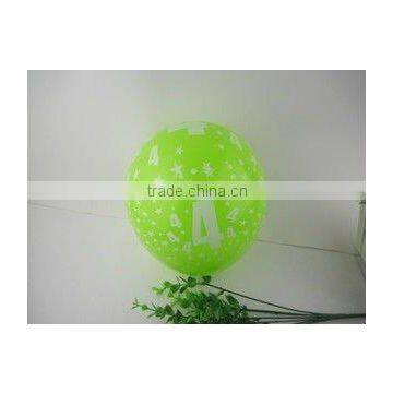 Wholesale Printed Number & Age Latex Balloons, number Age 4/4th Birthday Mixed Latex Balloons for Birthday Party Decorations