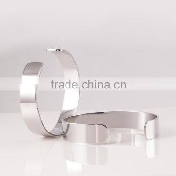 Trendy Stainless Steel Custom Blank Engravable Cuff Bangle