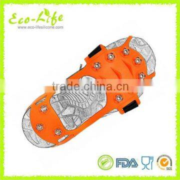 Popular 4 Sizes 10 Nails Mountain Climbing Silicone Rubber Ice Gripper Crampons Spikes for Snow Ice Raining Road photo-6