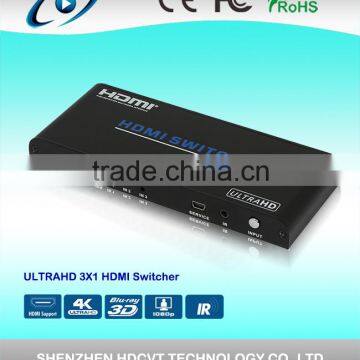 4K*2k UHD HDMI switch 3 by 1, hot sale