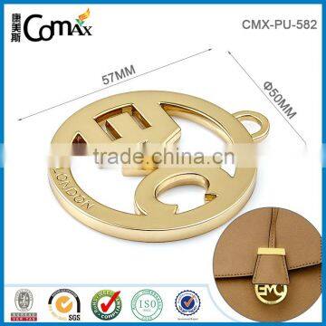 Bag Accessories Hollow Logo Gold Metal Brand Tag