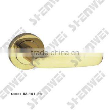 BA-101 PB brass door handle on rose