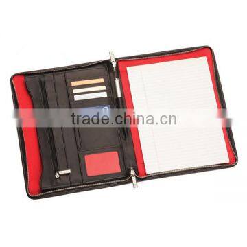 2016 new ring binder A4 pu leather portfolio office folder file folders