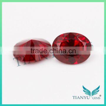 Russian Material Synthetic Colored Stones Ruby Gems #8 Oval Cut Lab Creat Red Corundum Gems for Jewellry Price Free Samples photo-3