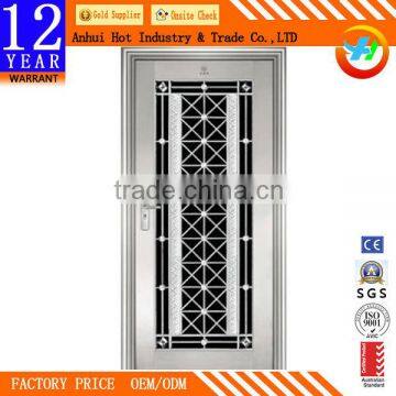 2016 New Modern Stainless Steel Door High Quality Steel Main Door Design Popular Stainless Steel Door Design