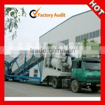 YHZS25 small mobile concrete mix plant with JS500 concrete mixer