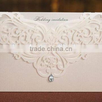 New design laser cut wedding card