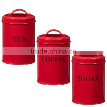 Sugar, Tea, Coffee Canister Set/Storage Box