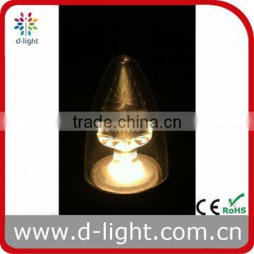 C38 350LM 4.5W REPLACEMENT 40W E26 FLAME CANDLE CLEAR LIGHT BULB FOR USA photo-2