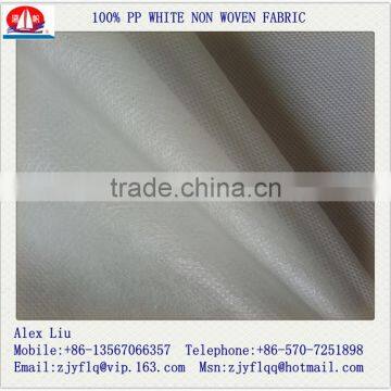 Large supply of cheap price white non-woven fabric made in china factory / pp nonwoven fabric / pp non woven fabric