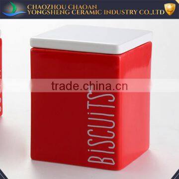 Ceramic Square Biscuit Nut Jar for Home Wholesale photo-4