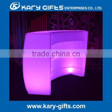 2017 Modern PE Plastic Bar Table Set high bar cocktail table white plastic LED Furniture led bar table