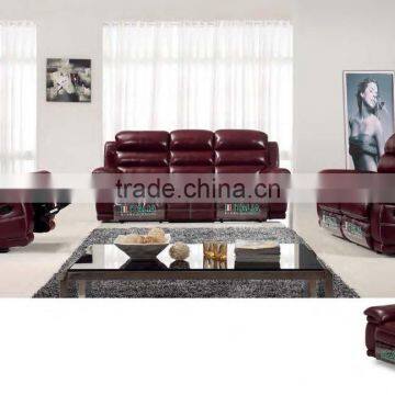 Bisini Recliner Leather Sofa Furniture Set, Modern Genuine Leather Recliner Sofa