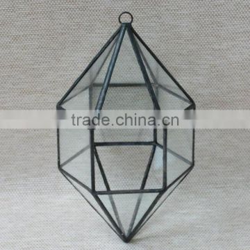 Indoor decor hanging geometric glass terrarium irregular hanging greenhouse