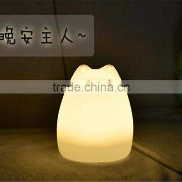 Colorful Animal Silicone Nightlight USB Charging Nightlight Color Changing Cartoon Colorful Lamp Cat Desk Lamp photo-5
