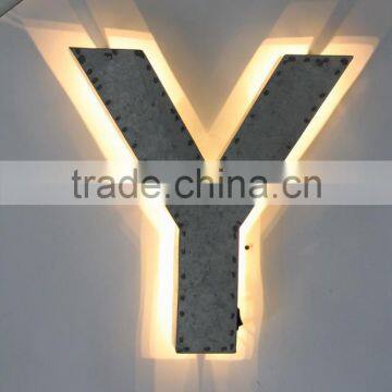 Antique LED Lighted Metal Letter With Projection Light Shadow photo-3