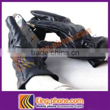 Leather touch screen gloves,touch leather gloves