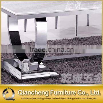 Fashionable Silver Frame Dining Table With Marble Top photo-2