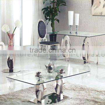 Modern glass dining End Table 2017 New Model Side Table with Metal