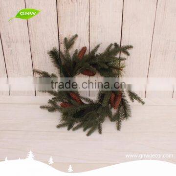 GNW CHWR-1605045 Reasonable Price Green Artificial Christmas Wreath With Pine Cones Pine Needle Ornaments photo-2