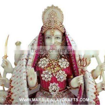 White Marble Durga Mata