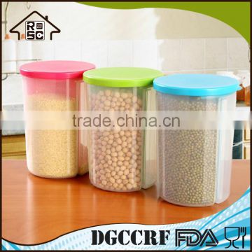 NBRSC Kitchen Divided Plastic Sealed Box Dry Food Storage Crisper Cereal Container with Lids