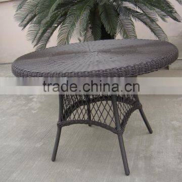 Breathable Outdoor Furniture Round Rattan Table and 4 Chairs Dining Set photo-3