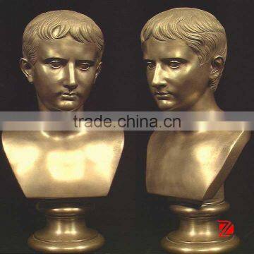 bronze famous gold bust sculpture