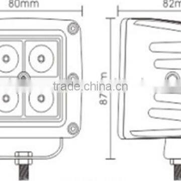 151538 4 Led 16W Diecast Aluminum Housing PC Stainless Steel High Intensity LEDs Working Lamp photo-2