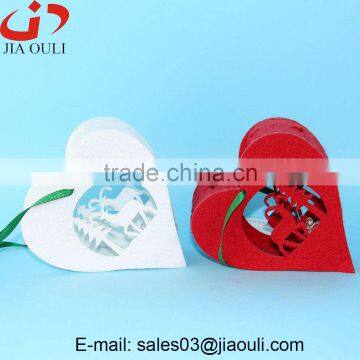 Hot Sales Christmas Decorations With LED Light Non-woven Hanging Heart photo-3