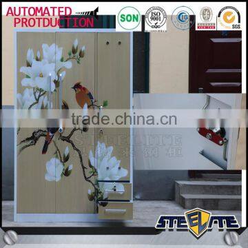 Fasion Godrej Almirah Designs Steel Locker Wardrobe Cabinet Clothes Almirah With Mirror Inside photo-6