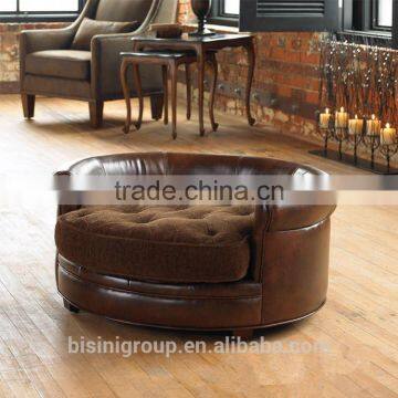 European Chair for Children With Leather Tatami Solid Wood Sofa for Furniture Living Room Sofa photo-2